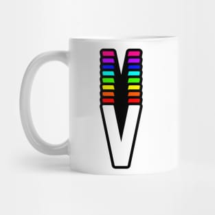 Rainbow Letter, V Mug